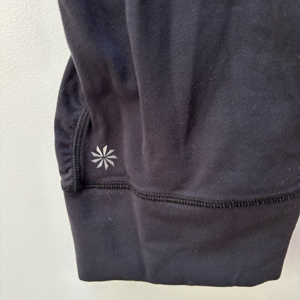 Athleta black 1/2 length crop legging, 2‎ pair womens size L - Picture 3 of 16